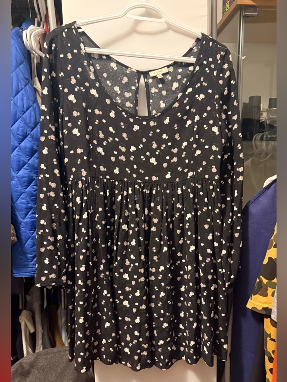 Sunday Best Black Floral Babydoll Dress